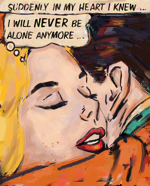 tableau deco pop art lichtenstein romance