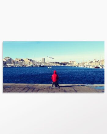 Tableau panoramique couleur Le port de Marseille