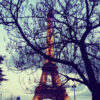 La tour Eiffel au crépuscule
