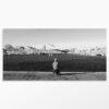 Tableau panoramique noir et blanc Contemplation du port de Marseille