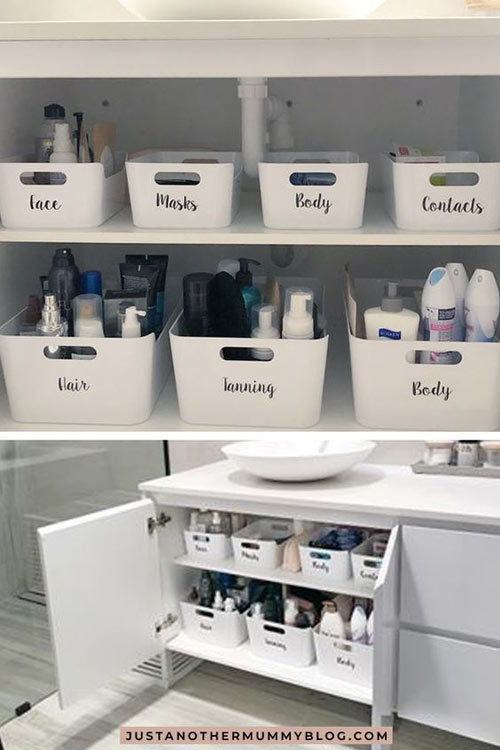 Rangement de salle de bain optimisé pour une déco minimaliste