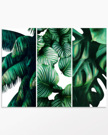 Tableau feuilles tropicales