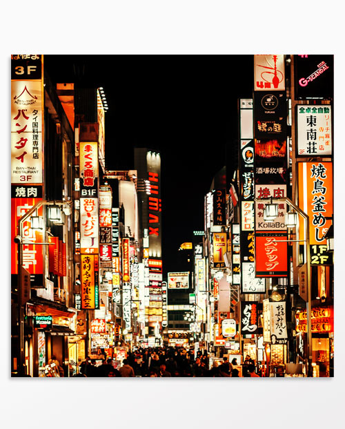 Tableau Tokyo la nuit parfait pour la déco de chambre