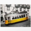 Tableau Tramway Lisbonne jaune - Décoration contemporaine