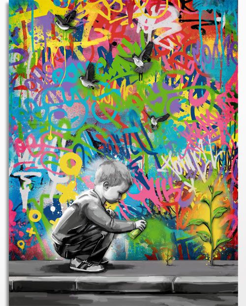 Tableau coloré design d'inspiration street art