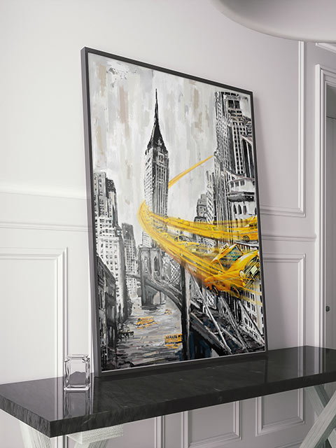 Un grand tableau pour habiller un mur blanc