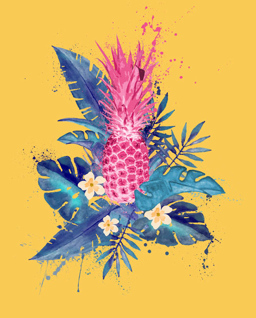 Créer un mur avec plusieurs tableaux style tropical